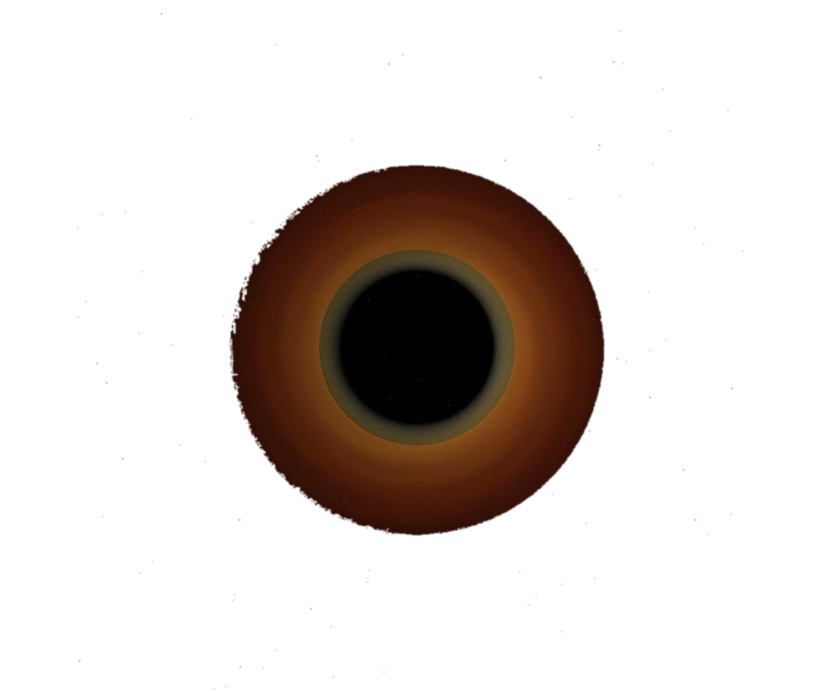 Ray-traced simulation of a black hole seen face-on